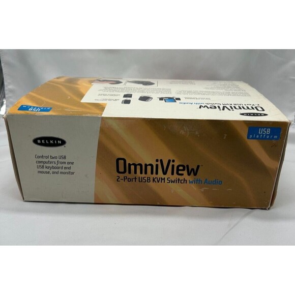 BELKIN OmniView SOHO F1DS102U 2-Port External KVM Switch w Audio- NO FLASH CABLE - Picture 3 of 15